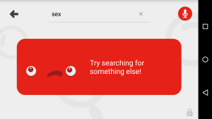 Some searches won't work on YouTube Kids.