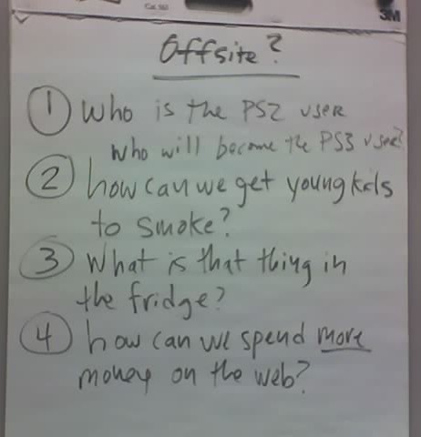 offsite agenda