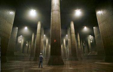 underground storm drain in Japan