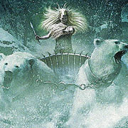 tilda swinton as the white witch, in chariot
