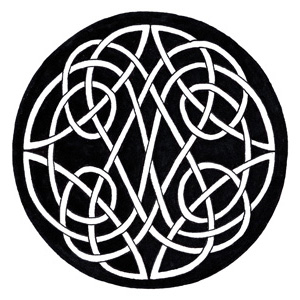Celtic knot two-part circle vertical