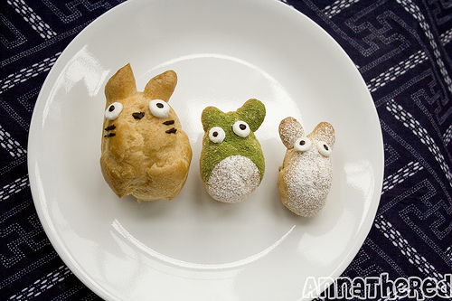 3 Totoro cream puffs