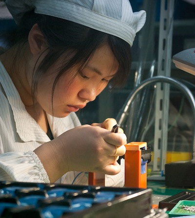 Chinese factory worker