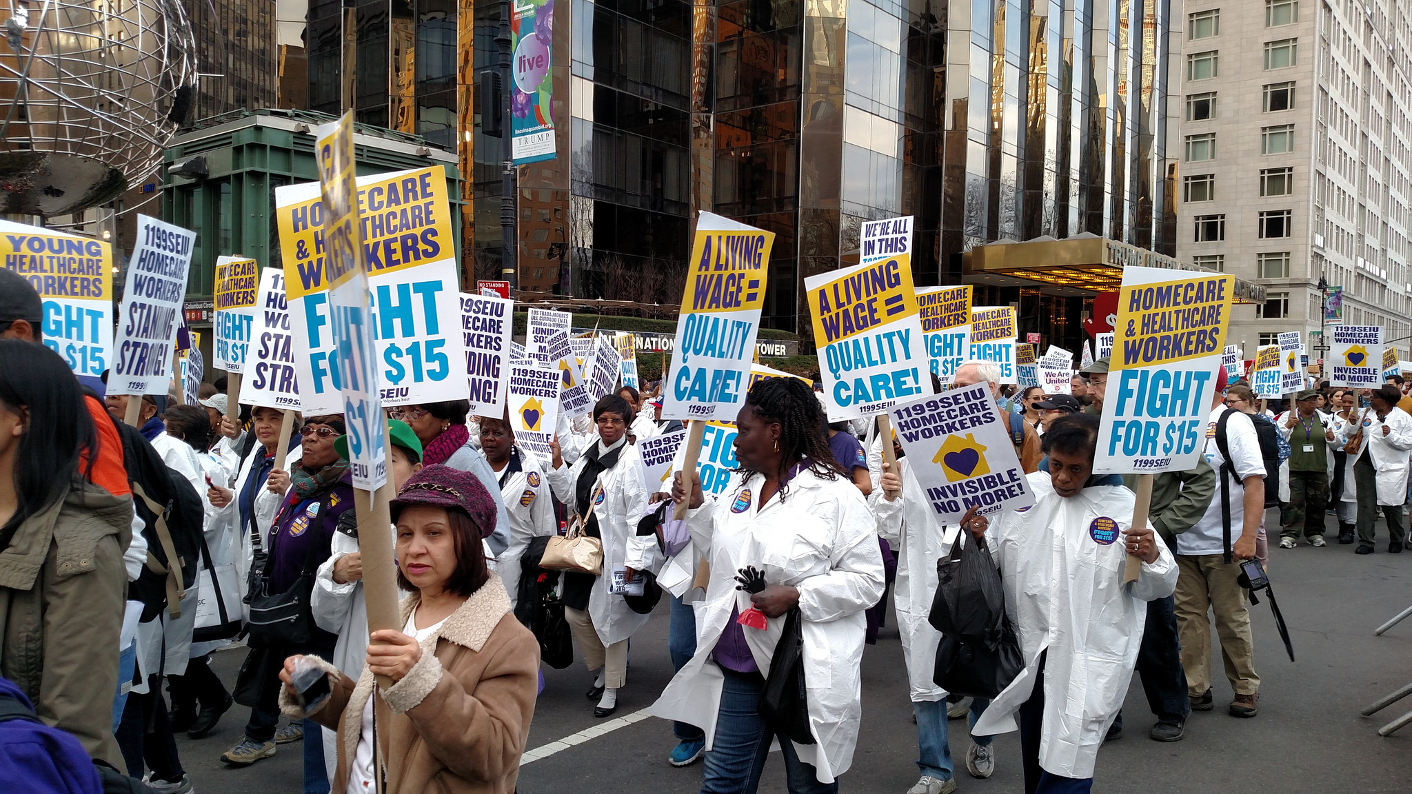 Photo of a minimum wage protest, by The All-Nite Images, on Flickr.