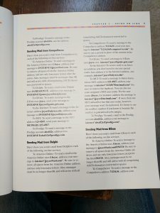 photo of a book page showing how to send email